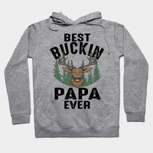 Hunting Funny Deer Best Papa Father's Day Design Hoodie